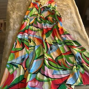 Nicole Miller Multicolor Abstract Maxi Dress